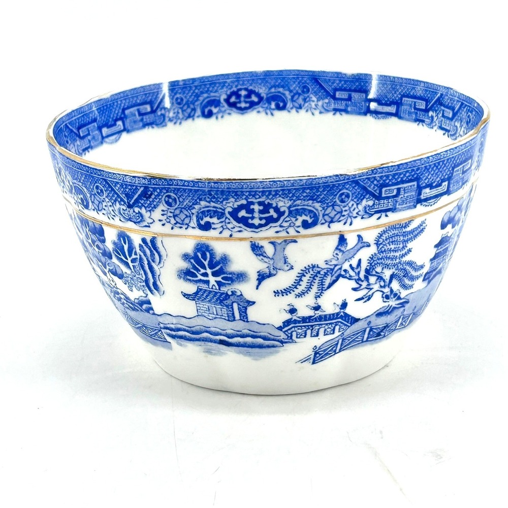 Antique Clifton China Blue Willow Waste Bowl Wildblood Heath & Sons England 1908 - Picture 4 of 11
